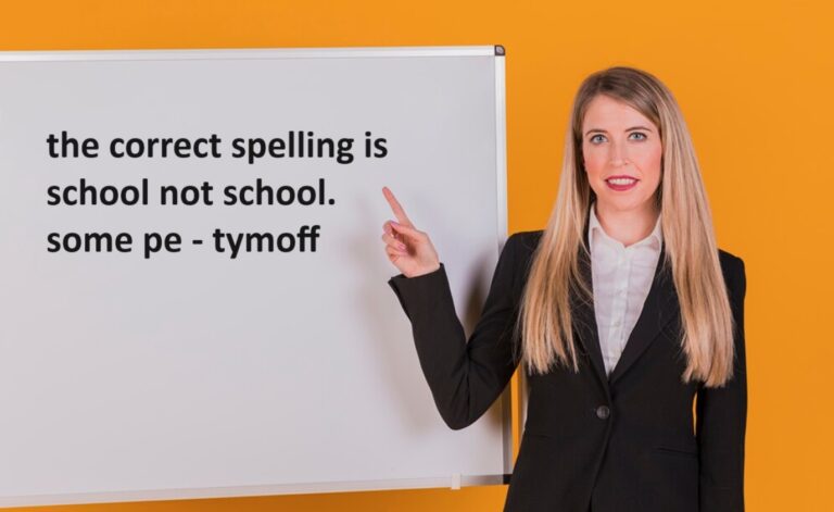 the correct spelling is school not school. some pe - tymoff